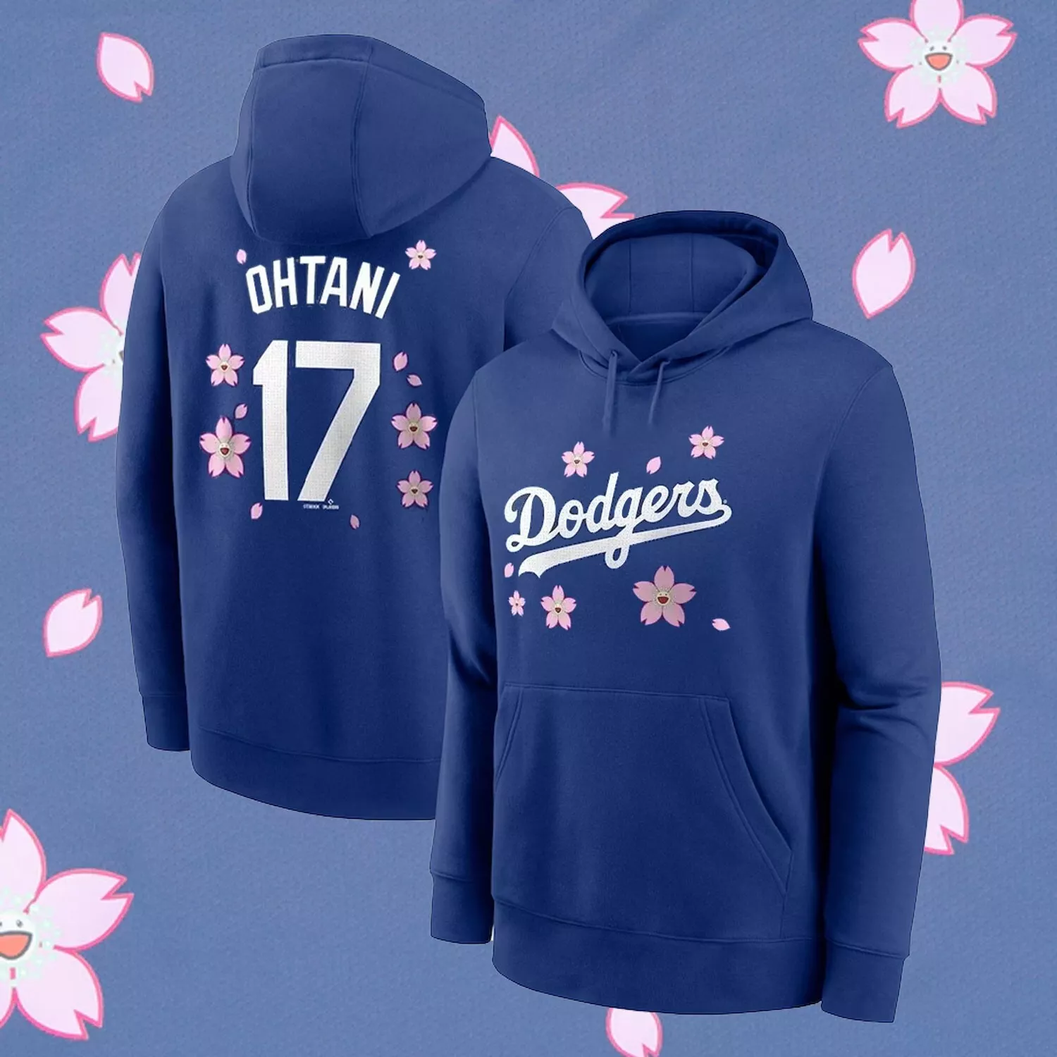 Men Los Angeles Dodgers #17 Ohtani blue MLB 2025 Hoodie style 3